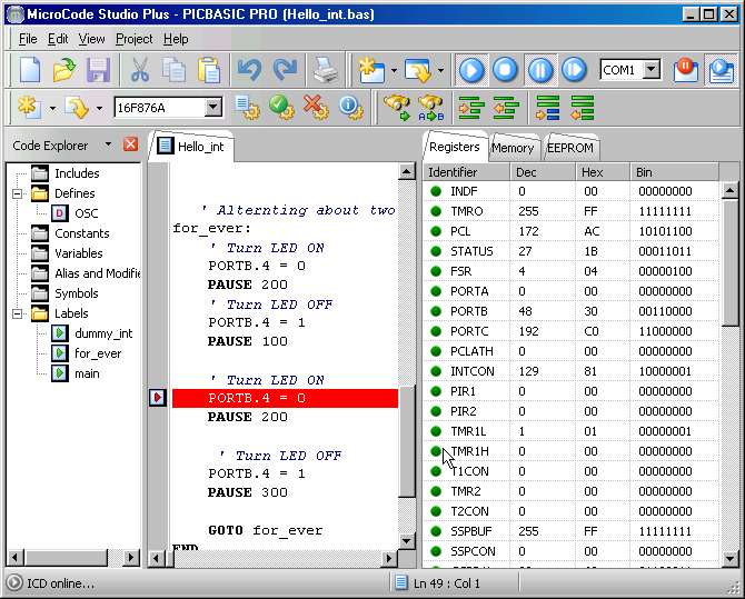 picbasic pro 3 check compiled size